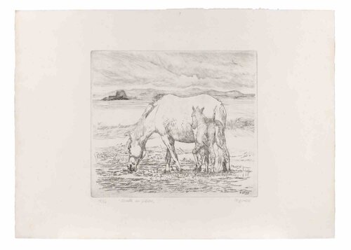 Mare and Foal by Salvatore Sechi De Gonare, Print for Sale on Singulart