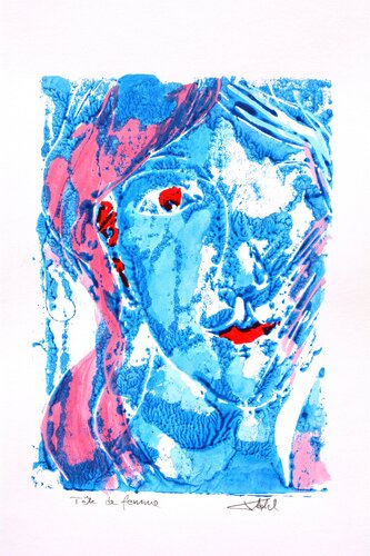 Tête de femme 2 by Thomas Ahl, 종이 for Sale on Singulart