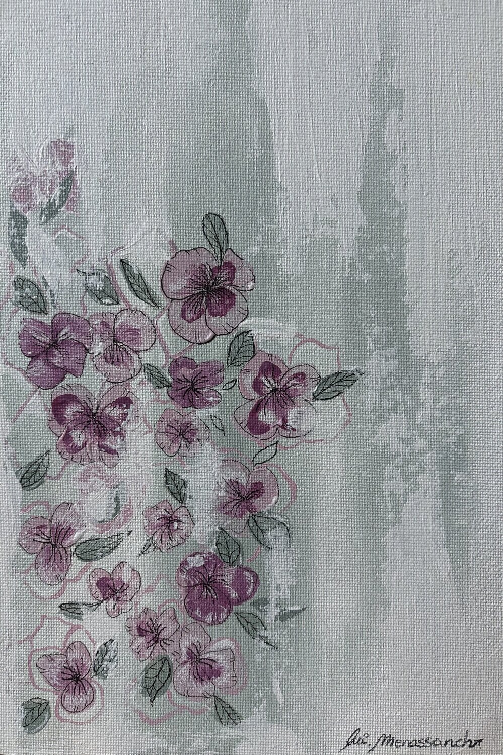 Flors i el color blanc Ariadna Menassanch Farré Originalgemälde zu verkaufen