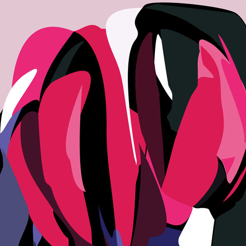 Tulips pink Giclée print van Roos Boonstra, Afdruk te koop op Singulart