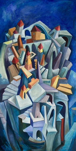 An Invisible City van colleen corradi brannigan, Schilderij te koop op Singulart