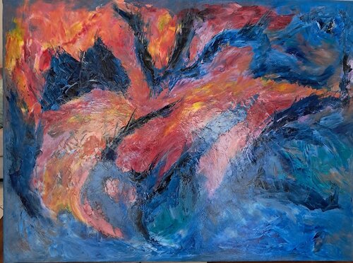 L'incendio van Luciano Mensali, Schilderij te koop op Singulart
