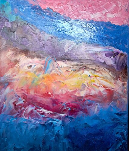 Evoluzione d'amore van Luciano Mensali, Schilderij te koop op Singulart
