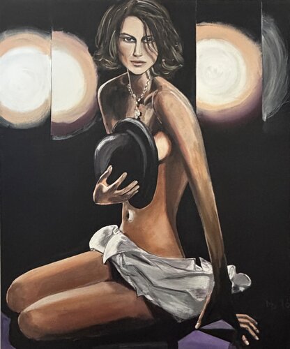 Porträt von Schauspielerin Keira Knightley di Marianne Bankmann, Pittura in vendita su Singulart