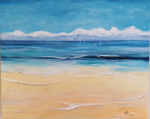 Aguas cristalinas. Formentera by Anfisa Zinchenko, Painting for Sale on Singulart