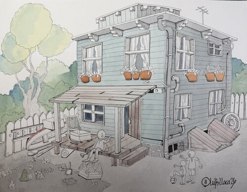 The Country House par Luis Llaca, Œuvre sur papier en vente sur Singulart