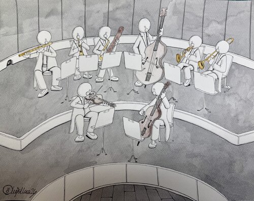 Orquesta de Camara by Luis Llaca, 종이 for Sale on Singulart