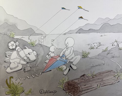 Volando Papalotes by Luis Llaca, 종이 for Sale on Singulart