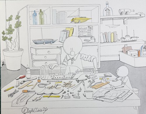 EL barco dentro de la botella by Luis Llaca, 종이 for Sale on Singulart