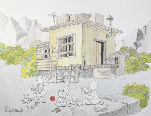 Feliz Sencillez di Luis Llaca, Opera su carta in vendita su Singulart