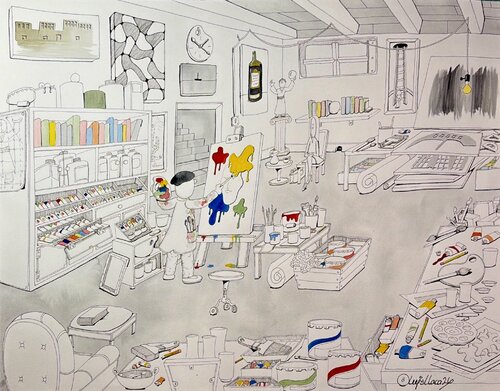 The Great Artist par Luis Llaca, Œuvre sur papier en vente sur Singulart