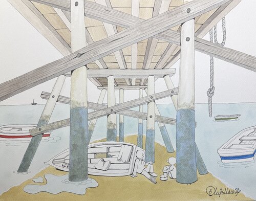 Debajo del Muelle by Luis Llaca, 종이 for Sale on Singulart
