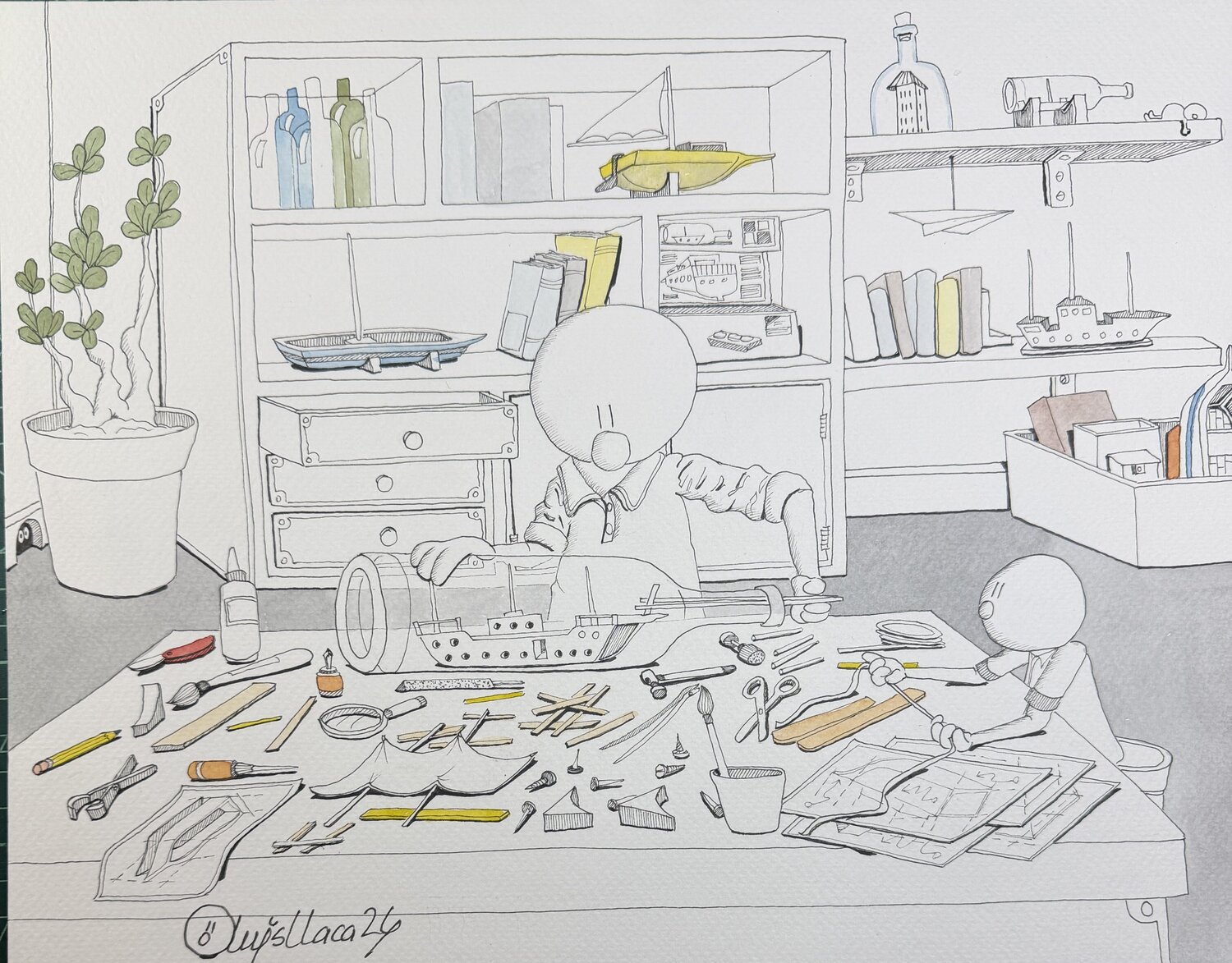 EL barco dentro de la botella Luis Llaca