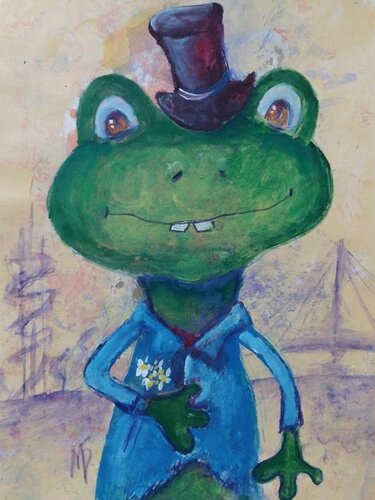 Le prince grenouille van Maria Baliassova, Schilderij te koop op Singulart