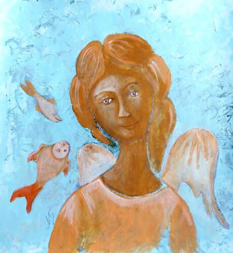 Ange du Rhin van Maria Baliassova, Schilderij te koop op Singulart