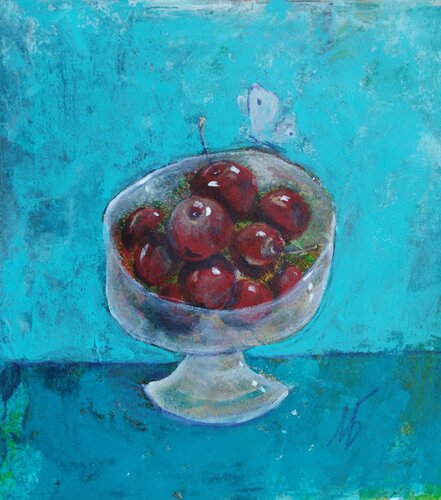 Les cerises by Maria Baliassova, Work on Paper for Sale on Singulart