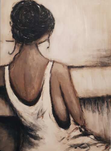 Rückenansicht Frau di Nele Hartmann, Pittura in vendita su Singulart