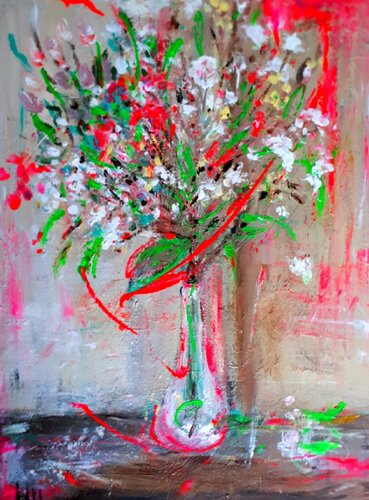 Blumenstrauß di Nele Hartmann, Pittura in vendita su Singulart