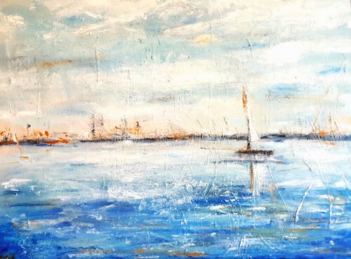 Hamburg Alsterblick van Nele Hartmann, Schilderij te koop op Singulart