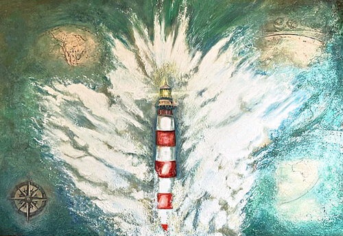 Live Like a Lighthouse von Camille Schectman, Malerei kaufen auf Singulart
