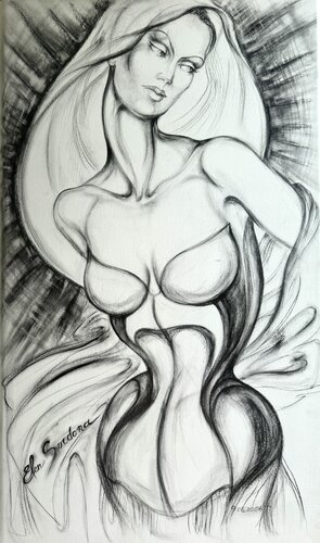 AGIA - moderne MADONNA by Elen Svedona, Drawing for Sale on Singulart