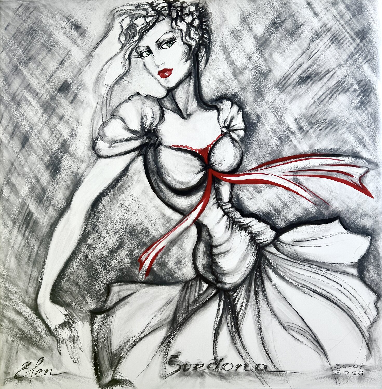 ANTHEA - Artcouture Elen Svedona Originalgemälde zu verkaufen