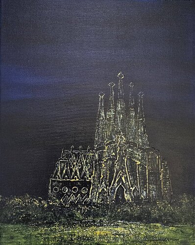 Sagrada Familia, Barcelona by Chris Royce, Painting for Sale on Singulart