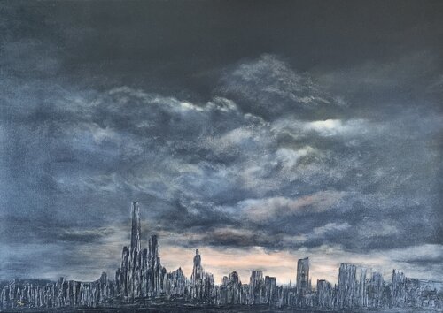 Stadt am Meer de Chris Royce, Pintura a la venta en Singulart