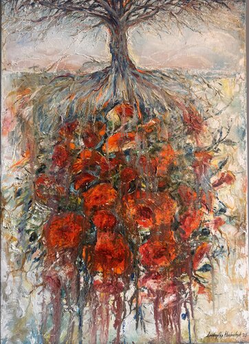 le radici della mia famiglia by Liudmyla Horbachyk, Painting for Sale on Singulart