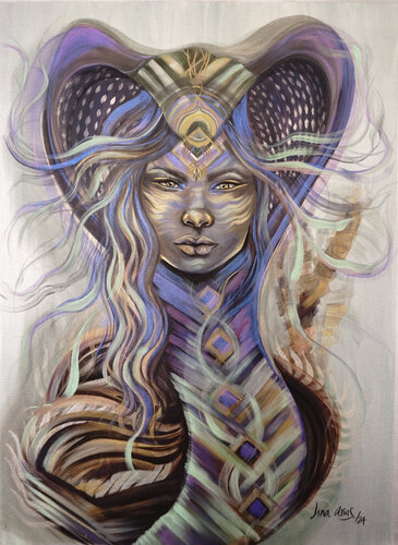 SERPIENTE DORADA van Lina Arias, Schilderij te koop op Singulart