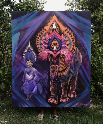 SADHU, Camino a la iluminación van Lina Arias, Schilderij te koop op Singulart