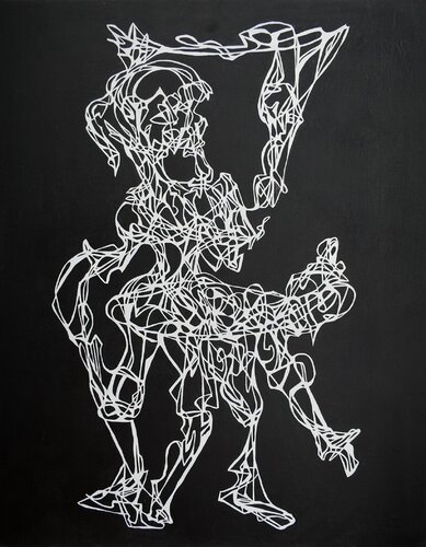 Obedience by Uomo Nero, 油畫 for Sale on Singulart