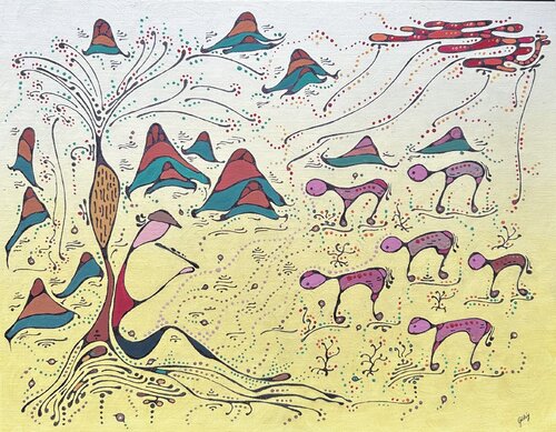 The Shepherd by Guliz Elliott, Painting for Sale on Singulart