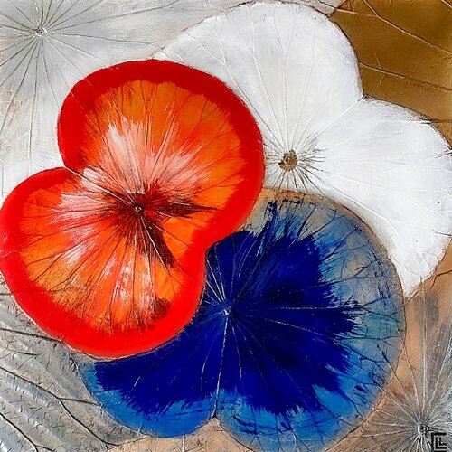 LOTUS BLEU BLANC ROUGE 60 von claire lassonnery, Druck kaufen auf Singulart