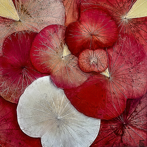 LOTUS ROUGE80 von claire lassonnery, Druck kaufen auf Singulart