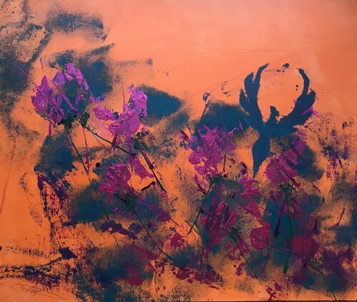 VIOLETS di Andrea Holl, Pittura in vendita su Singulart