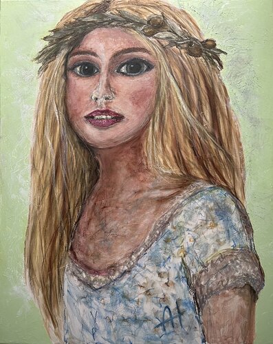Olivia Blonde di Andrea Holl, Pittura in vendita su Singulart