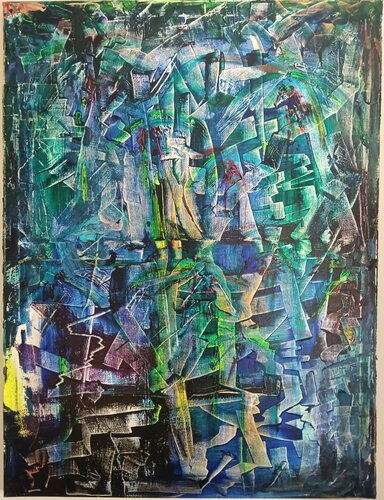 Geologia blu di Emanuele Piccinelli, Pittura in vendita su Singulart