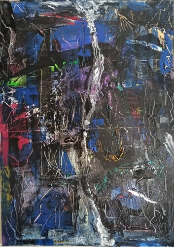 Frattura blu di Emanuele Piccinelli, Pittura in vendita su Singulart