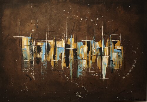 Abstract City van Nicole Wintterle, Schilderij te koop op Singulart