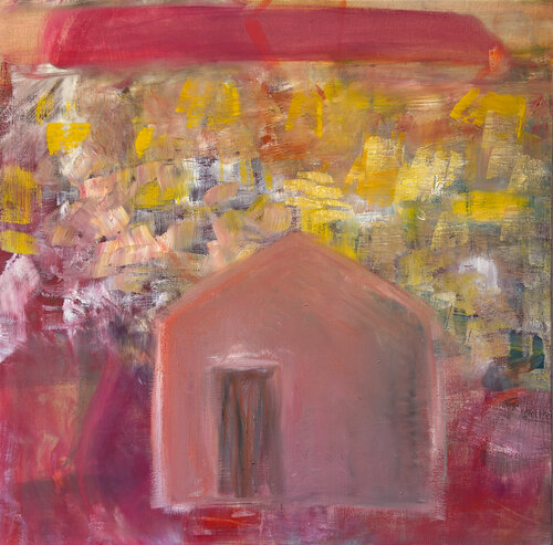 Pale Pink House at Sunset Laura Taylor