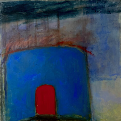 Blue House with Red Door Laura Taylor