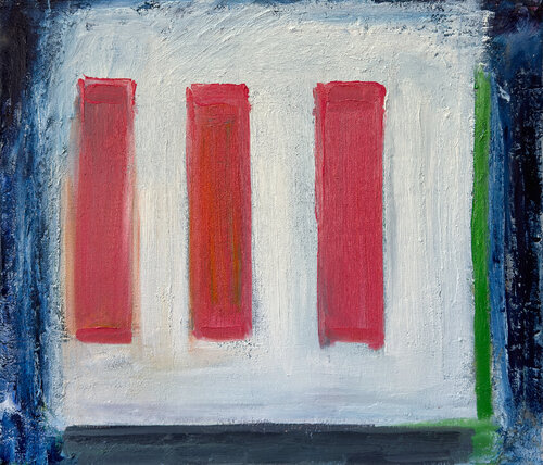 Colonial House at Dusk de Laura Taylor, Pintura a la venta en Singulart