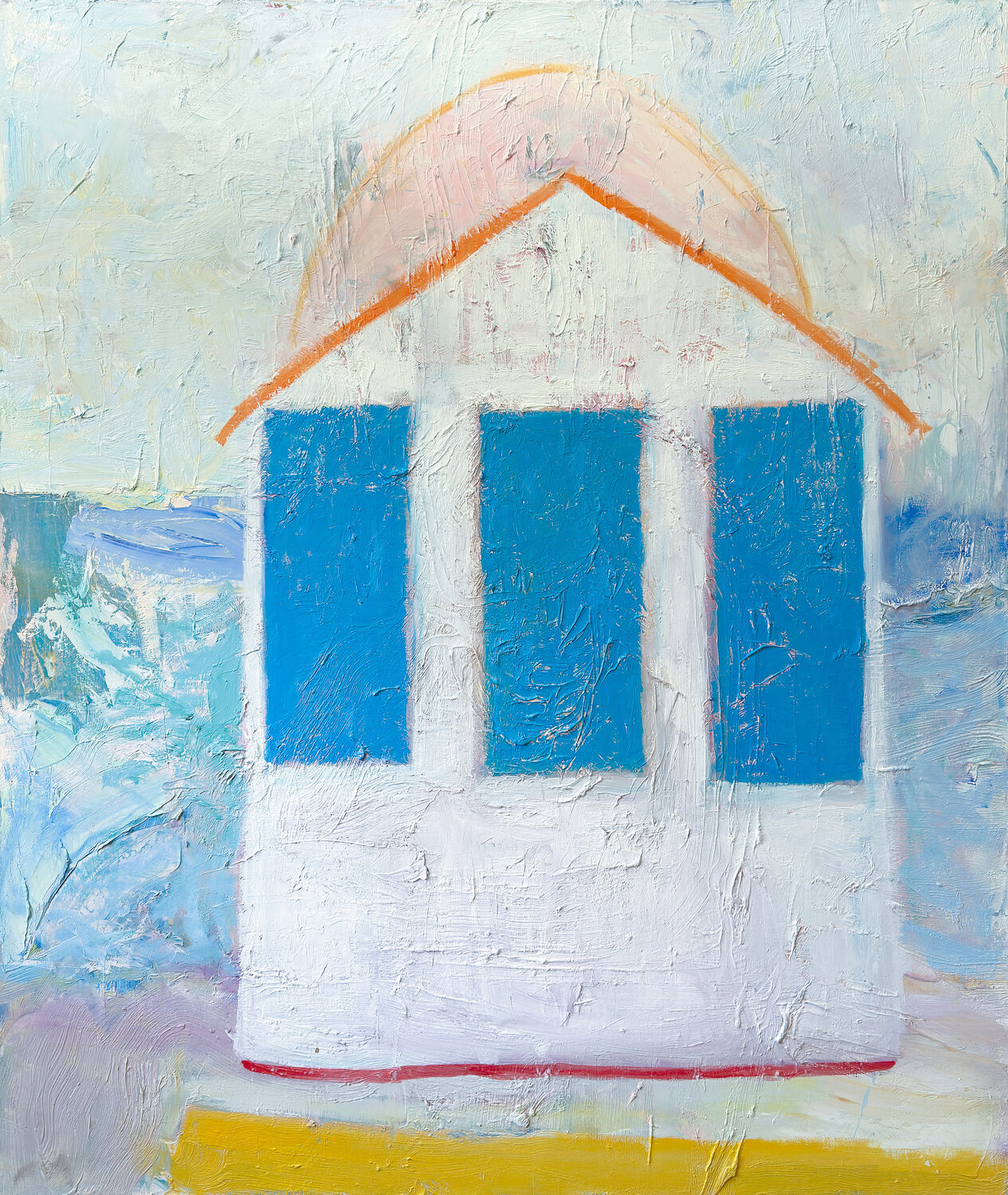 White House with Blue Shutters Laura Taylor