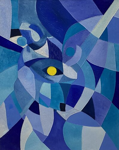 Agneau bleu von Marie Eve Kia, Malerei kaufen auf Singulart