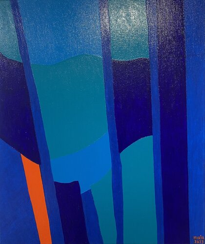 Vibration bleue de Marie Eve Kia, Pintura a la venta en Singulart