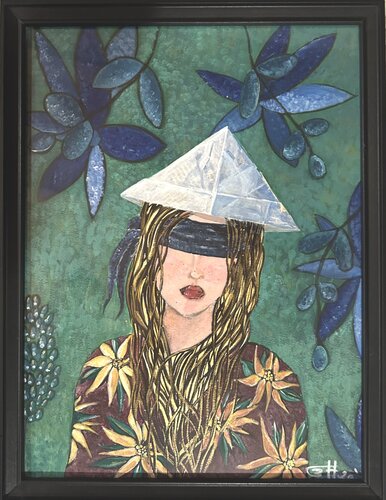 Where Her Thoughts Grow di Simone Berrer-Haydvogl, Pittura in vendita su Singulart