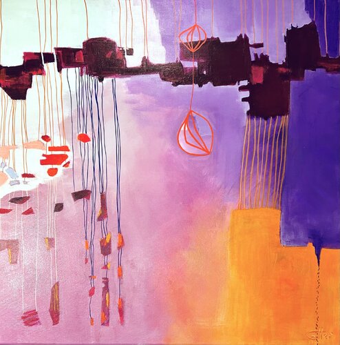 Gravity Threads by Simone Berrer-Haydvogl, 油畫 for Sale on Singulart