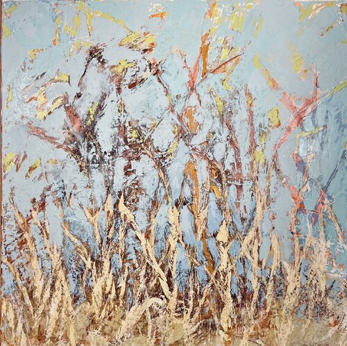Held in Blue Light par Simone Berrer-Haydvogl, Peinture en vente sur Singulart