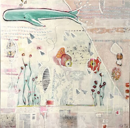 Whale of a Time di Simone Berrer-Haydvogl, Pittura in vendita su Singulart